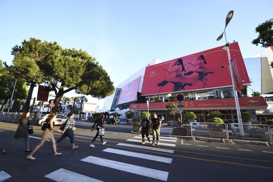 A view of the Palais De Festival prior to the start of the 70th international film festival, Cannes, southern France, Monday, May 15, 2017. The festival runs from May 17 until May 29. (Photo by Arthur Mola/Invision/AP)