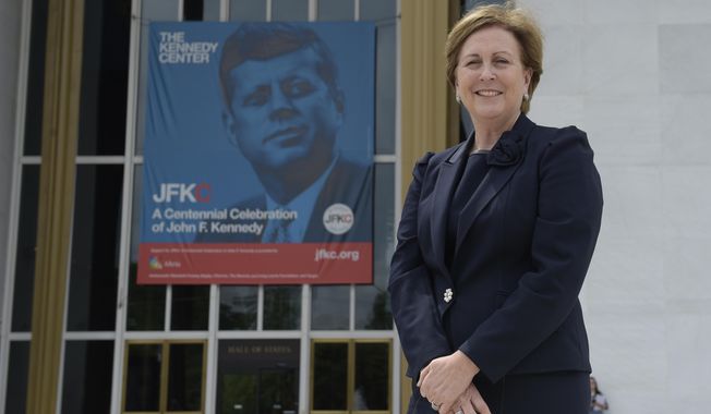 Kennedy Center President Deborah Rutter at the Kennedy Center in Washington, Friday, May 5, 2017. (AP Photo/Susan Walsh) ** FILE **