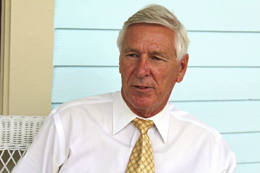 HFS-In this May 18, 2017 photograph, attorney Michael Cavanaugh of Biloxi, Miss., says he supports the decision by Mayor Andrew "FoFo" Gilich to remove the Mississippi flag from display at city buildings because the flag includes the Confederate battle emblem. Cavanaugh says he graduated from a Catholic high school in Biloxi in 1967 where the mascot was the Rebels and students waved the Confederate flag. He says he considered that to be school spirit, but he believes the Confederate emblem has been "hijacked" since then by the Ku Klux Klan and other groups. (AP Photo /Emily Wagster Pettus)