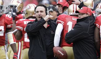 In this photo taken Jan. 2, 2011, then-San Francisco 49ers head coach Jim Tomsula is seen during an NFL football game in San Francisco.With new  defensive line coach Jim Tomsula and new defensive coordinator Greg Manusky setting the tone and rookies Jonathan Allen and Ryan Anderson bringing some fresh blood, the Washington Redskins&#39; defense has a shot of energy as it tries to improve on back-to-back 28th-ranked seasons.  (AP Photo/Paul Sakuma)