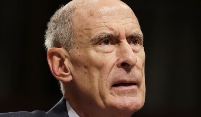 Director of National Intelligence Dan Coats testifies on Capitol Hill in Washington, Tuesday, May 23, 2017, before the Senate Armed Services Committee hearing on worldwide threats. (AP Photo/Jacquelyn Martin)