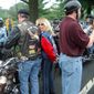 Nancy Sinatra with Artie Muller at a Rolling Thunder demonstration. Image courtesy of Nancy Sinatra.