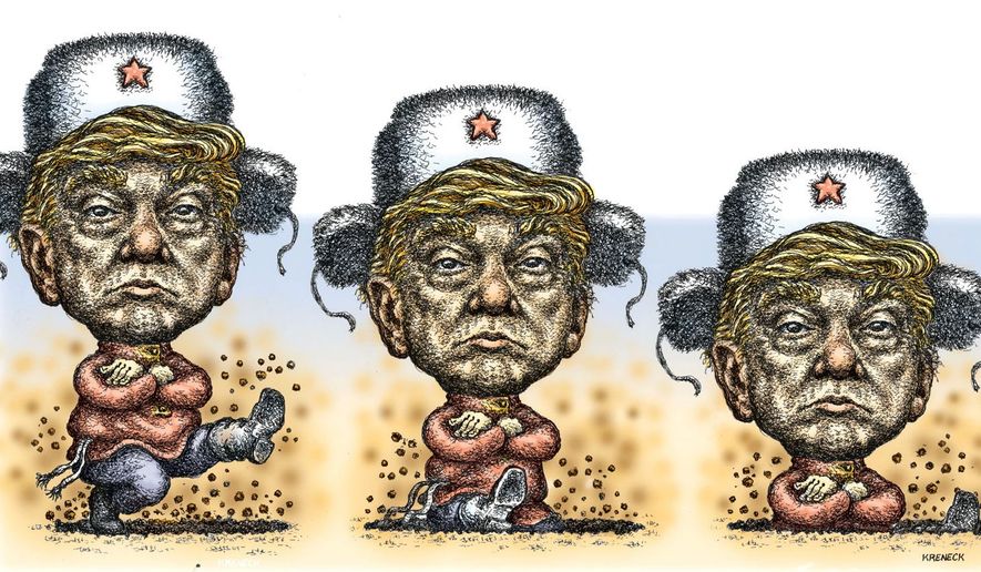 Illustration on Trump&#39;s &quot;Russian&#39; problems by Kevin Kreneck/Tribune Content Agency
