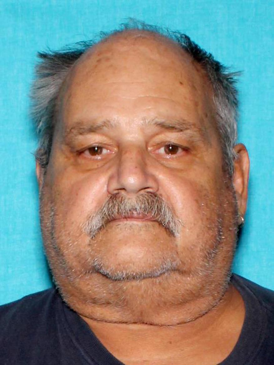 This undated Nye County Sheriff's Office booking photo shows Michael Bonini, 65, of Pahrump, Nev. Nye County Sheriff Sharon Wehrly said Thursday, May 25, 2017, that Bonini had a gun when he was shot and killed early Tuesday, May 23, 2017, when two deputies serving a search warrant forced open the door of his home. (Nye County Sheriff's Office via AP)