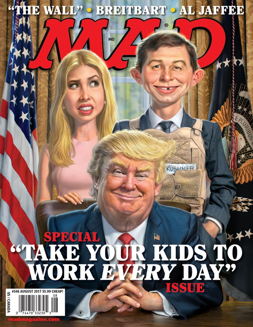 The cover of the August 2017 edition of MAD. Image provided as exclusive to The Washington Times. (MAD)