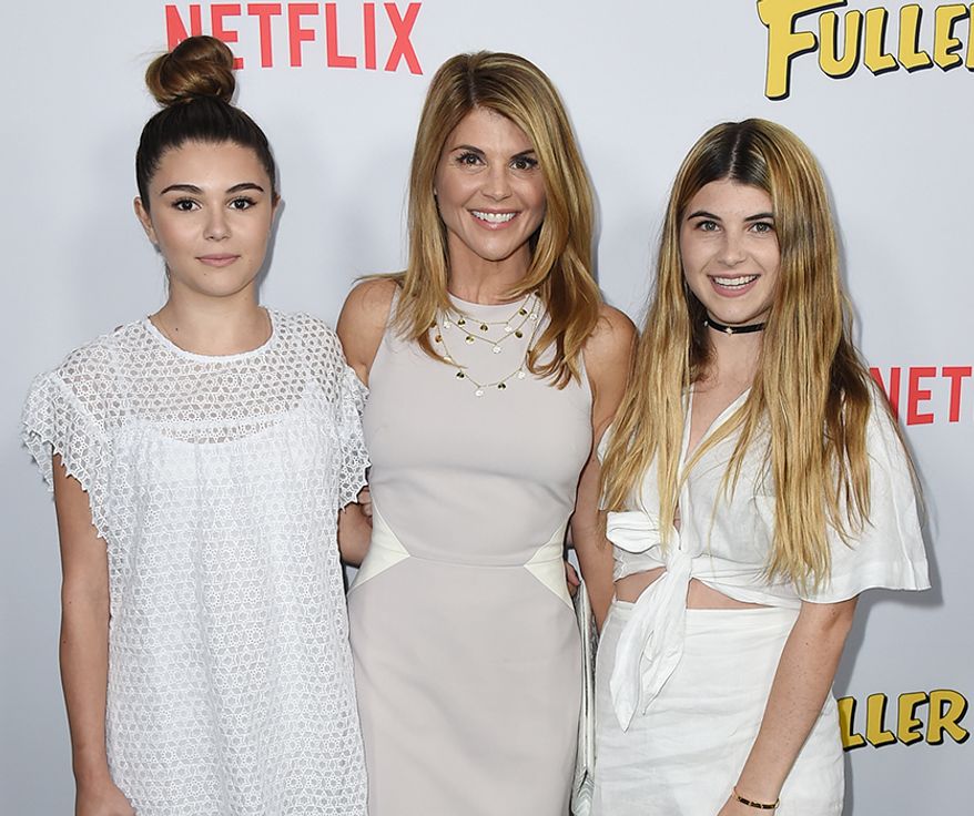 Full House star Lori Loughlin, center, and her daughters Isabella Rose Giannull and Olivia Jade Giannull
