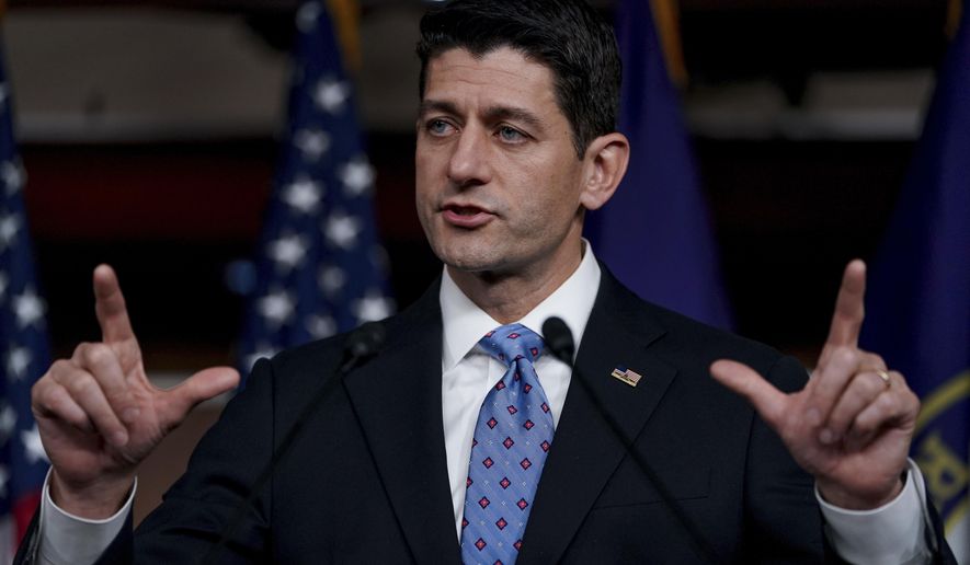 House Speaker Paul Ryan of Wis. speaks at a news conference on Capitol Hill in Washington, Thursday, May 25, 2017. (AP Photo/Andrew Harnik)