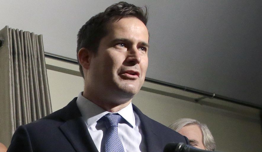 In this Dec. 13, 2016, file photo, Rep. Seth Moulton, D-Mass., speaks during an event in Beverly, Mass. Mr. Moulton has expressed concerns about the Biden administration&#39;s apparent lack of planning for how to move Afghan interpreters to safety in the United States with the forthcoming withdrawal of U.S. forces from the country. “There’s probably nothing that makes me more concerned about this plan than the fact that there is no clear person in charge at this point,” he said. (AP Photo/Steven Senne, File)  **FILE**
