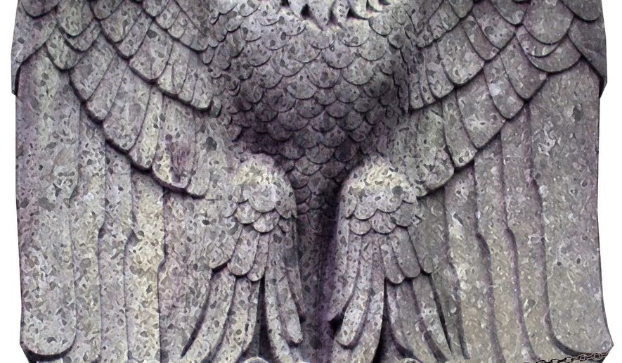 Illustration on the federal government's sad history regarding the hiring of veterans by Alexander Hunter/The Washington Times