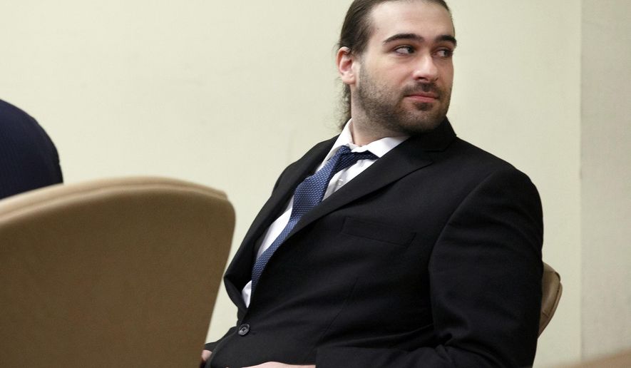 David "D.J." Creato Jr. looks back towards his parent after Judge John Kelley announced that the jury was unable reach a verdict after five days of deliberations in his murder trial Wednesday, May 31, 2017, at the Camden County Courthouse in Camden, N.J. Judge Kelley declared a mistrial one day after the jury first told him they couldn't agree on a verdict against Creato accused of killing his 3-year-old son. ( Jessica Griffin/The Philadelphia Inquirer via AP, Pool)