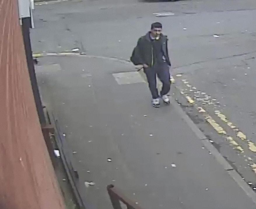 This is a handout photo taken from CCTV made available on Friday June 2, 2017  and issued on by the  Greater Manchester Police of Salman Abedi, at an unknown location in Greater Manchester, England  in the days just prior of the attack on Manchester Arena. More than 20 people were killed in the explosion at the Manchester Arena on Monday May 22, 2017. (Greater Manchester Police via AP)