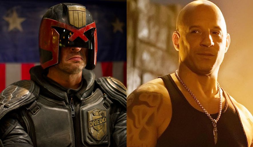 Karl Urban as Judge Dredd in &quot;Dredd&quot; and Van Diesel as Xander Cage in &quot;xXx: Return of Xander Cage,&quot; now available on 4K Ultra HD.
