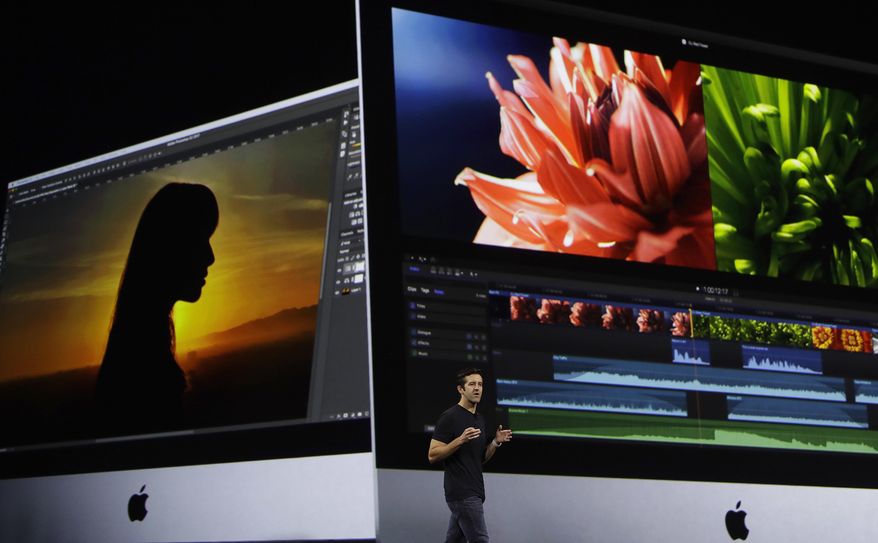 Apple's John Ternus speaks during an announcement of new products at the Apple Worldwide Developers Conference in San Jose, Calif., Monday, June 5, 2017. (AP Photo/Marcio Jose Sanchez)