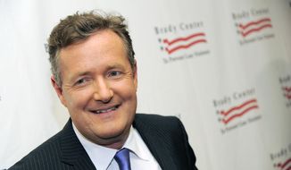 Piers Morgan appears as the Brady Campaign to Prevent Gun Violence Los Angeles Gala in Beverly Hills, California, May 7, 2013. (Photo by Chris Pizzello/Invision/AP) ** FILE **