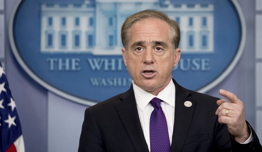 Veterans Affairs Secretary David Shulkin speaks at the daily press briefing at the White House in Washington, Monday, June 5, 2017. Shulkin said Monday the department will be overhauling its electronic health records, adopting a commercial product used by the Pentagon that he hopes will improve care for veterans and reduce wait times for medical appointments. (AP Photo/Andrew Harnik)