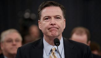 Former FBI Director James B. Comey is at the center of one of the most anticipated congressional hearings in years. (Associated Press)