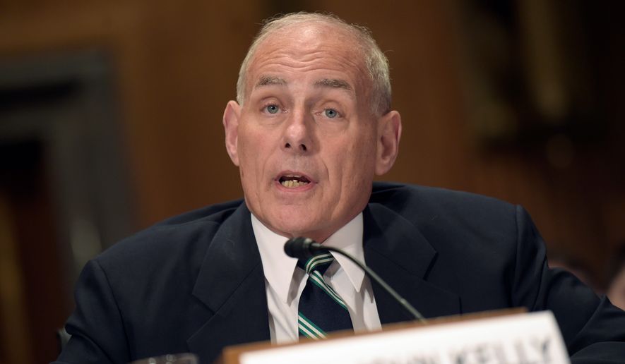 Homeland Security Secretary John F. Kelly said the threat from terrorist &quot;foot soldiers&quot; is as great as ever and expects some will try to reach the U.S. (Associated Press)