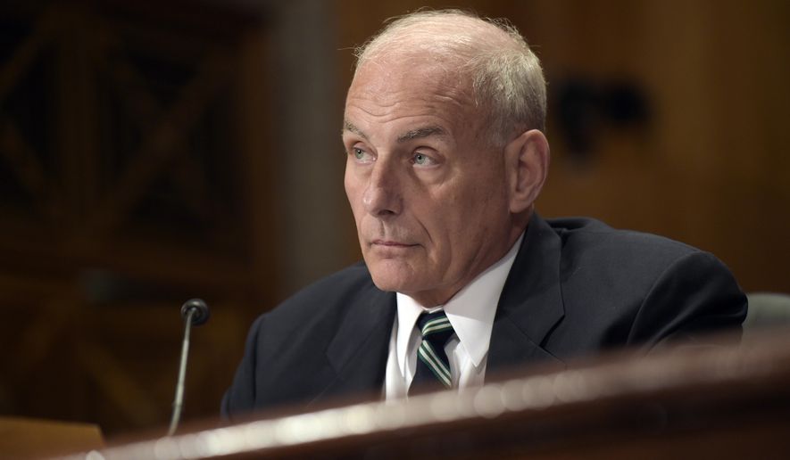 Homeland Security Secretary John F. Kelly testifies on Capitol Hill in Washington, Tuesday, June 6, 2017, before the Senate Homeland Security and Governmental Affairs Committee hearing on the fiscal year 2018 budget. (AP Photo/Susan Walsh)