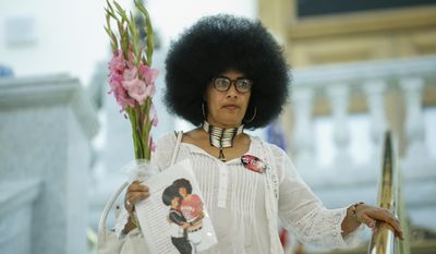 Lili Bernard, who said Bill Cosby sexually assaulted her before giving her a one-time role on &amp;quot;The Cosby Show&amp;quot; in 1992, walks out of the courtroom for Cosby&#x27;s sexual assault trial at the Montgomery County Courthouse on Tuesday, June 6, 2017, in Norristown, Pa. (Eduardo Munoz Alvarez/Pool Photo via AP)