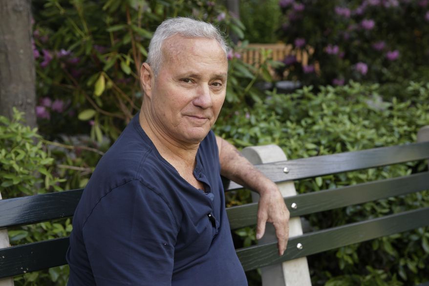 This June 1, 2017 photo shows hotelier Ian Schragerin the Chrystie Park garden of his new PUBLIC hotel, in New York. The new hotel on Manhattan's Lower East Side opens Wednesday, June 7. It is the latest project from Schrager, who's known for introducing the concept of boutique hotels and as co-founder of the legendary disco Studio 54. (AP Photo/Richard Drew)