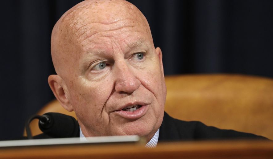House Ways and Means Committee Chairman Rep. Kevin Brady, Texas Republican, speaks on Capitol Hill in Washington on May 24, 2017. (Associated Press) **FILE**