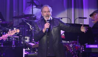 Neil Diamond performs at the Clive Davis and The Recording Academy Pre-Grammy Gala at the Beverly Hilton Hotel on Saturday, Feb. 11, 2017, in Beverly Hills, Calif. (Photo by Chris Pizzello/Invision/AP)