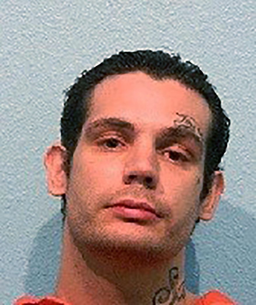 This undated photo released by the Washington Department of Corrections shows prison inmate Richard Dale Harvel, 30, who escaped from Cedar Creek Correction in Littlerock, Wash., on Saturday, June 10, 2017. The Washington Department of Corrections says one of the inmates, 30-year-old Richard Harvell, was serving a 3½-year sentence for unlawful possession of a firearm. The pair were discovered missing at about 10 p.m. Saturday, about 20 minutes after they escaped. (Washington Department of Corrections via AP)