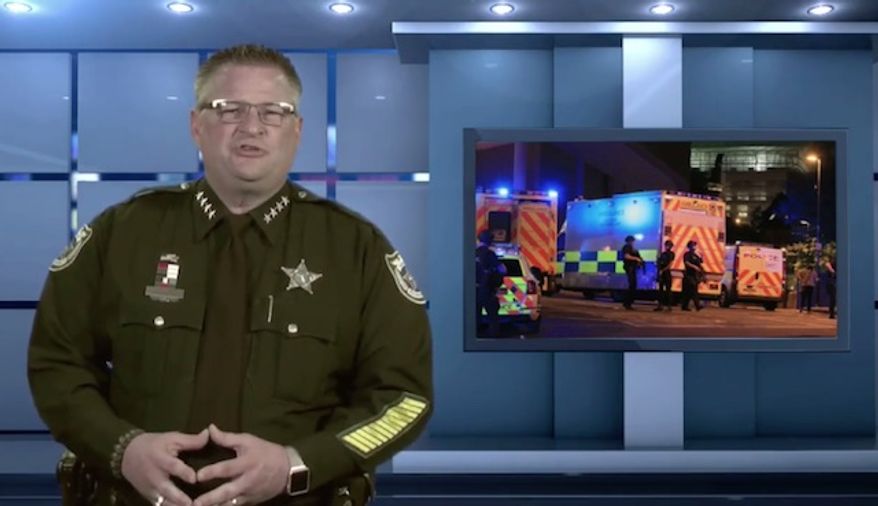 Brevard County Sheriff Wayne Ivey is calling on citizens to exercise their Second Amendment rights and arm themselves in preparation for a potential attack. (Facebook/@Brevard County Sheriff's Office, Florida)