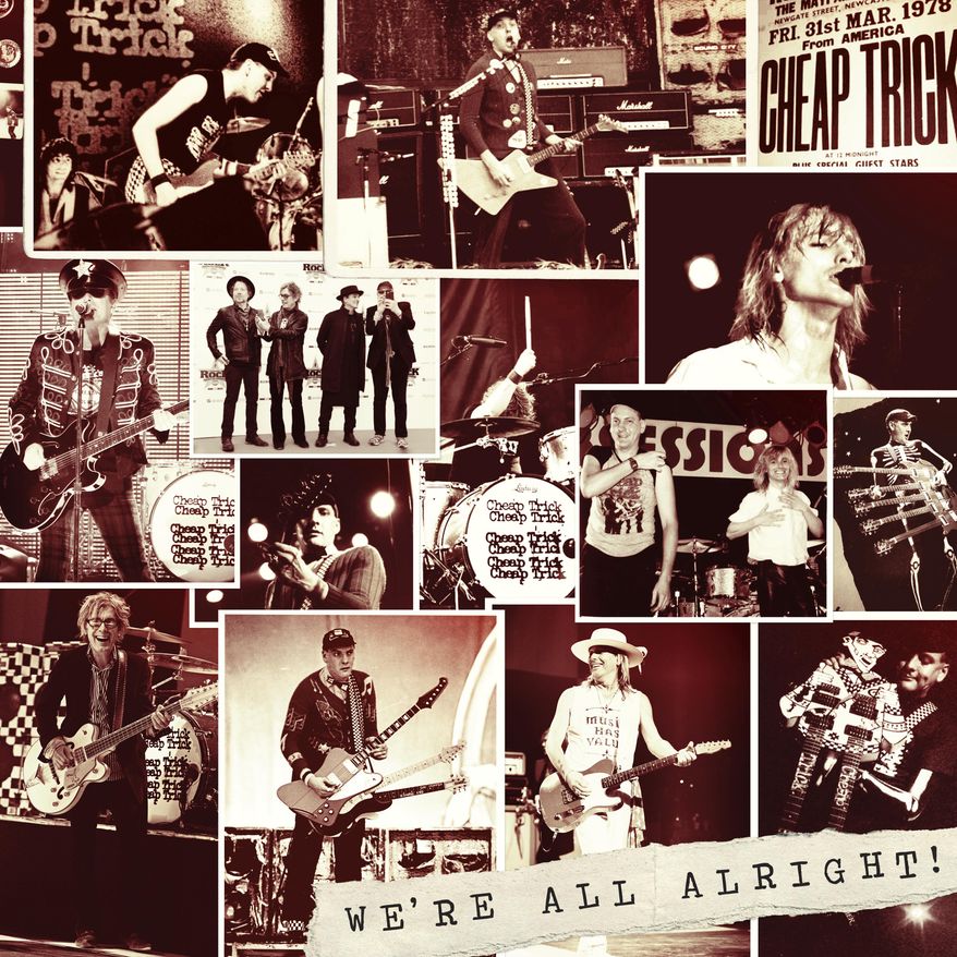 This cover image released by Big Machine shows "We're All Alright!" by Cheap Trick. (Big Machine via AP)