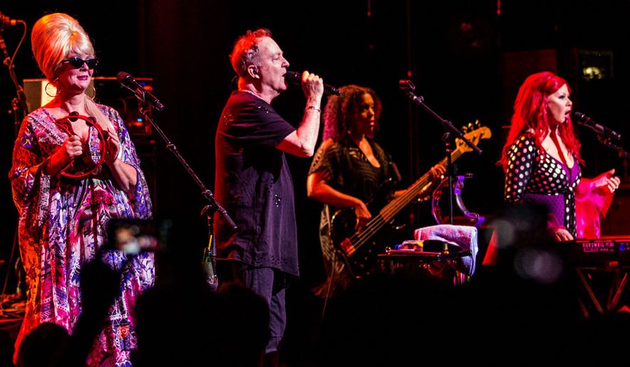 The B52s — Cindy Wilson, Fred Schneider and Kate Pierson  — appear at Wolf Trap&#39;s Filene Center. (Photograph courtesy Wolf Trap)