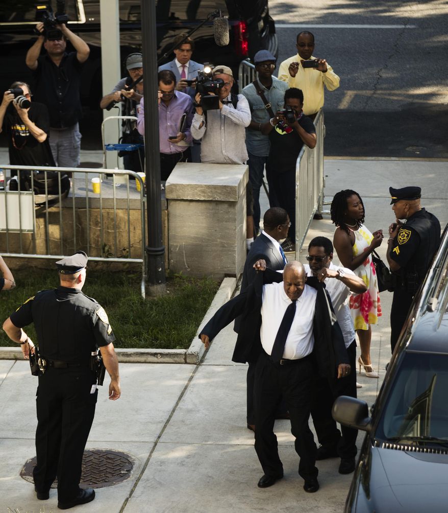 Bill Cosby arrives for his sexual assault trial at the Montgomery County Courthouse in Norristown, Pa., Tuesday, June 13, 2017. (AP Photo/Matt Rourke, Pool)