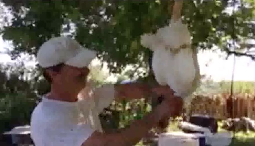 Missouri state Rep. Mike Moon is gaining attention after he posted a video on Facebook showing him decapitate a live chicken to make a point about abortion. (Facebook/@Mike Moon)