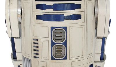 This 2017 photo provided by Profiles in History shows an R2-D2 droid pieced together over several years from different props used in the first five Star Wars movies, which will be among several Star Wars-related items up for auction on June 26-28, 2017, by the auction house in Calabasas, Calif. (Profiles in History via AP)