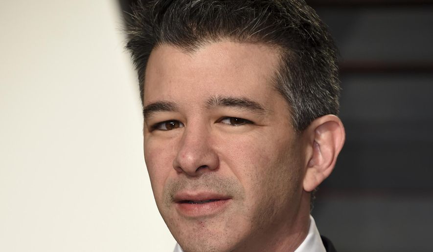 In this Sunday, Feb. 26, 2017, file photo, Uber CEO Travis Kalanick arrives at the Vanity Fair Oscar Party in Beverly Hills, Calif. Kalanick will take a leave of absence for an unspecified period and let his leadership team run the troubled ride-hailing company while he’s gone. Kalanick told employees about his decision Tuesday, June 13, 2017, in a memo. (Photo by Evan Agostini/Invision/AP, File)