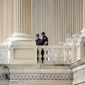 Capitol Hill Police officers stand watch outside the House of Representatives on Capitol Hill in Washington, Thursday, June 15, 2017, a day after a gunman opened fire on a lawmakers playing baseball and wounded House Majority Whip Steve Scalise of La. at a baseball practice in Alexandria, Va. (AP Photo/J. Scott Applewhite)
