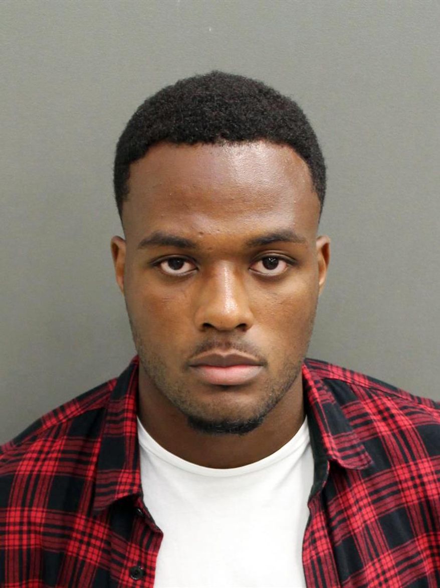 This June 15, 2017 photo made available by the Orange County Sheriff's Office shows Cyle Larin. The Florida Highway Patrol says the 22-year-old Larin was arrested early Thursday, June 15, 2017 after driving the wrong way on an Orlando street. Another car just avoided a head-on collision with Larin's Cadillac. (Orange County Sheriff's Office via AP)