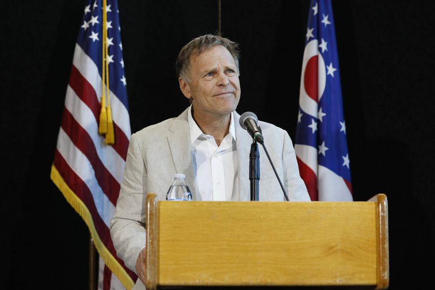 Fred Warmbier, father of Otto Warmbier, a University of Virginia undergraduate student who was imprisoned in North Korea in March 2016, speaks during a news conference, Thursday, June 15, 2017, at Wyoming High School in Cincinnati. Otto Warmbier, serving a 15-year prison term for alleged anti-state acts, was released to his home state of Ohio on Tuesday in a coma. (AP Photo/John Minchillo)