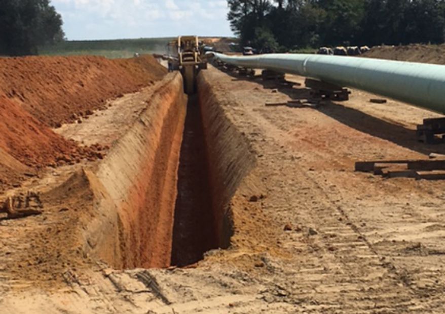 Photo of pipeline construction on the Sabal Trail natural gas pipeline, which is expected to go operational by the end of June, the Associated Press reports. (SabalTrailTransmission.com)