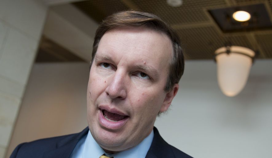 Sen. Chris Murphy, Connecticut Democrat, speaks with reporters on Capitol Hill in Washington in this Sept. 4, 2013, file photo. (Associated Press) ** FILE ** 