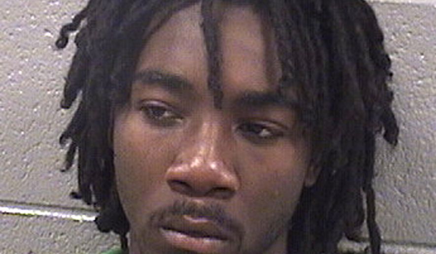 This undated photo provided by the Cook County Sheriff's Department shows Raekwon Hudson. Hudson and two juveniles are charged with attempted murder and aggravated battery with a firearm in the shooting at a elementary school playground that left young two children with bullet wounds Friday, June 16, 2017, in Chicago. A visibly angry judge ordered Hudson held in jail without bond during a hearing Sunday, June 18, 2017. (Cook County Sheriff's Department via AP)