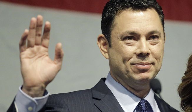 In this May 20, 2017, file photo, U.S. Rep. Jason Chaffetz waves after addressing the Utah GOP Convention in Sandy, Utah. (AP Photo/Rick Bowmer, File)