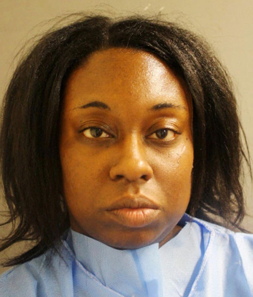 This photo provided by the Harris County Sheriff's Office in Houston shows Laquita Lewis, who has been charged with capital murder in the stabbing death of her 4-year-old daughter at a Houston apartment complex on Sunday, June 18, 2017. (Harris County Sheriff's Office via AP)
