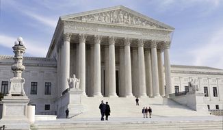 This Jan. 25, 2012, file photo, shows the U.S. Supreme Court Building in Washington. (AP Photo/J. Scott Applewhite, File)