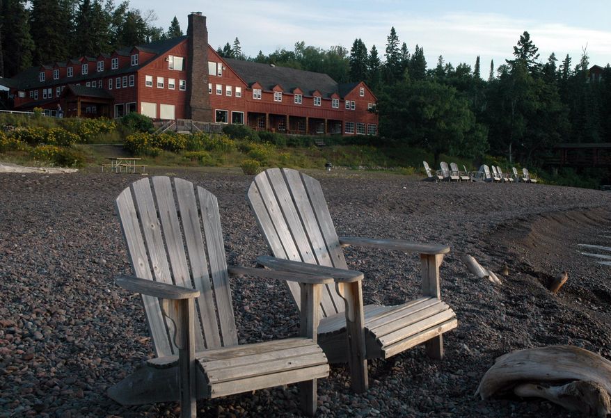 This photo taken July 6, 2010, shows the Lutsen Lodge and Resort in Lutsen, Minn. The iconic resort on Minnesota's North Shore is on the market for the first time in nearly three decades. The Star Tribune reports that longtime owners Nancy Burns and Scott Harrison have put the Lutsen Resort on the market for almost $10 million. (Jim Buchta/Star Tribune via AP)