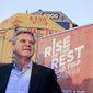 ADVANCE FOR USE SATURDAY, JULY 1, AND THEREAFTER – FILE – In this Oct. 3, 2016, file photo, Steve Case, co-founder and former chairman and CEO of AOL Inc., poses in front of a Union Pacific locomotive as he kicks off his &amp;quot;Rise of the Rest&amp;quot; startup bus tour in Omaha, Neb. As part of his &amp;quot;Rise of the Rest&amp;quot; bus tour to invest in entrepreneurs and startup firms, Case plans to visit the south-central Pennsylvania cities of Harrisburg, Lancaster and York on Oct. 10, 2017, joined by venture capitalist J.D. Vance, author of the best-selling memoir &amp;quot;Hillbilly Elegy.&amp;quot; (AP Photo/Nati Harnik, File)