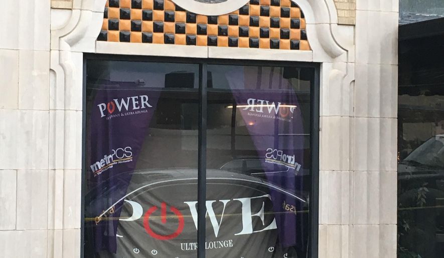 The Power Ultra Lounge in downtown Little Rock, Ark., was the scene of a mass shooting during a rap concert early Saturday, July 1, 2017. Little Rock's police chief says investigators believe a shooting at the nightclub where more than two dozen people were injured may be gang-related. All of the victims were expected to survive the shooting. (AP Photo/Kelly P. Kissel)
