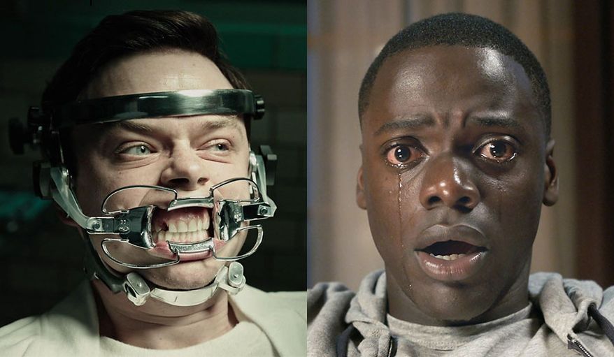 Lockhart  (Dane DeHaan) has a dental issue in "A Cure for Wellness" and Chris (Daniel Kaluuya) makes a shocking discovery in "Get Out," both available on Blu-ray.