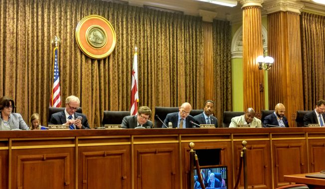 The D.C. Council voted unanimously Tuesday to bar city agencies from providing voting information requested by President Trump&#x27;s election integrity commission. The District joins a number of states that have rebuffed the request over privacy concerns. (Emma Ayers / The Washington Times)