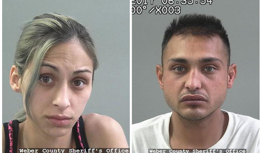 These booking photos provided by Weber County Sheriff&#39;s Office, Brenda Emile, left, and Miller Costello, a couple who were arrested Friday, July 7, 2017, in Ogden, Utah, on suspicion of child abuse homicide after police found their three-year-old daughter dead in their home. Authorities removed two other siblings from the house and gave them to state child protective services. (Weber County Sheriff&#39;s Office via AP)