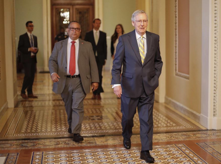 "This is our chance to bring about changes we've been talking about since Obamacare was forced on the American people," said Majority Leader Mitch McConnell, Kentucky Republican. (Associated Press/File)